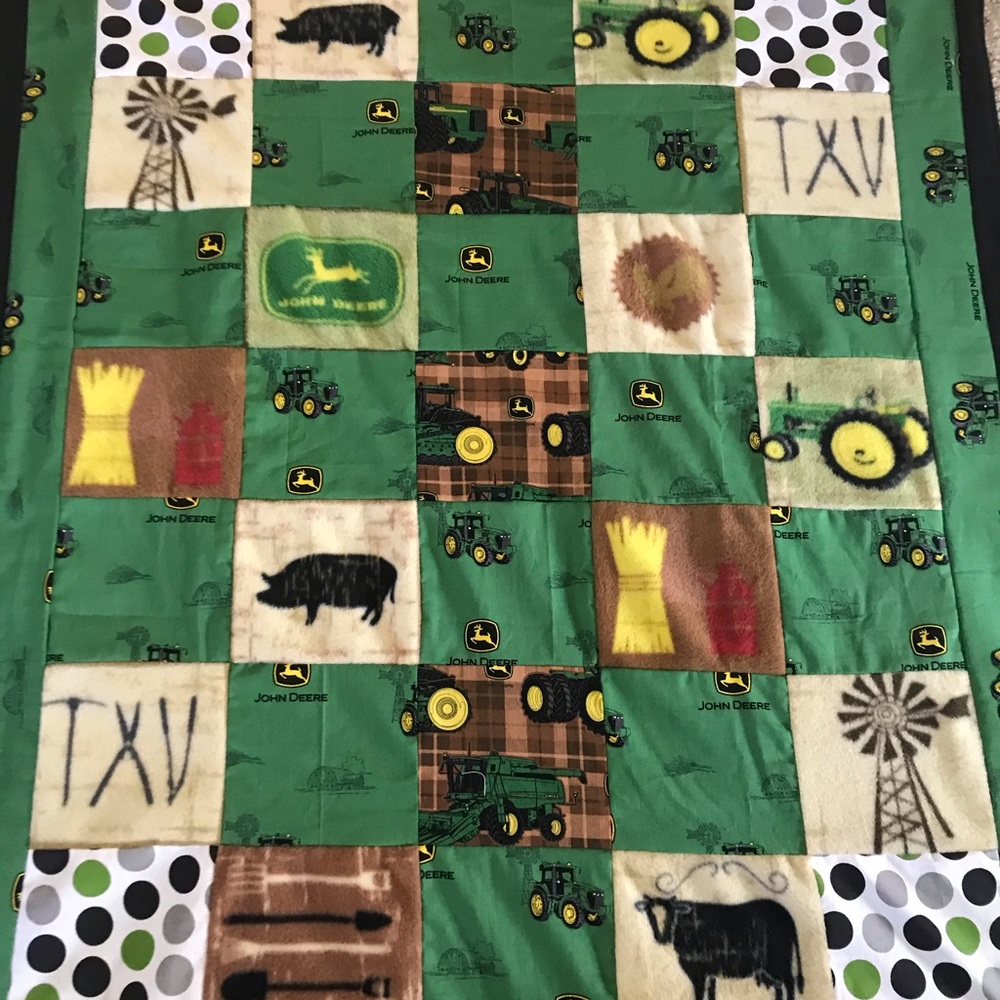 John Deere baby blanket